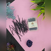 Hair Pins Plain Black With Box 50 pin in box - EKAS0048